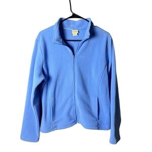 L.L. Bean Women’s Full-Zip Fleece Jacket Size L Light Blue